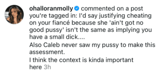 molly o'halloran vernon comment